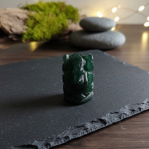 Green Aventurine Ganesha Idol