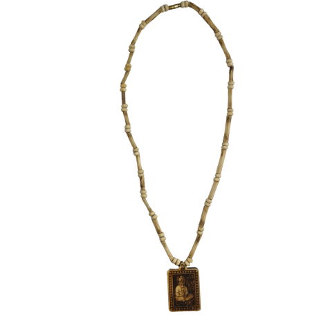 Sacred Tulsi and Wood Mix Sant Kanthi Mala For Mantra with Holy Pendant