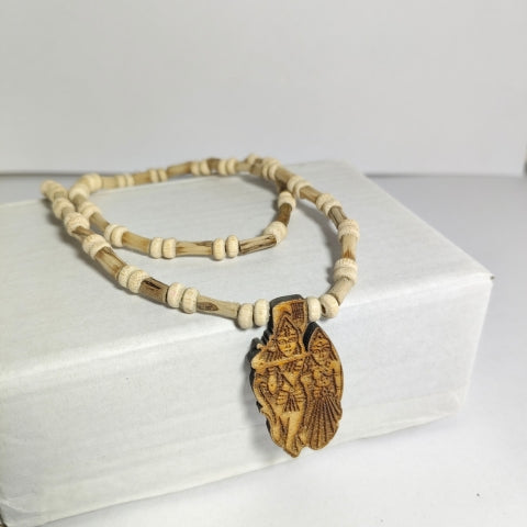 Divine Tulsi and Wood Mix Narayan Kanthi Mala For Mantra