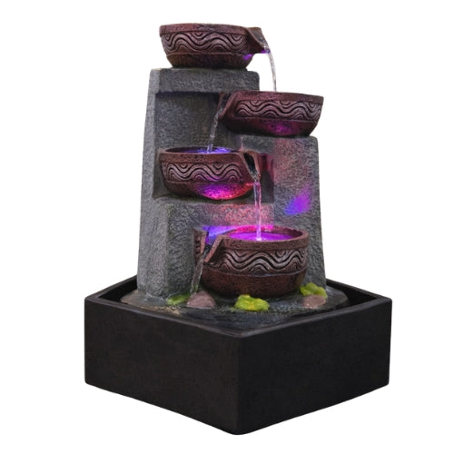 Modern Multi-Tier LED Waterfall Fountain for Home Décor