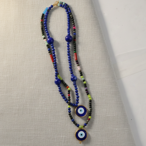 Eternal Shield – Dual Evil Eye Protection Necklaces (2 Piece Set)
