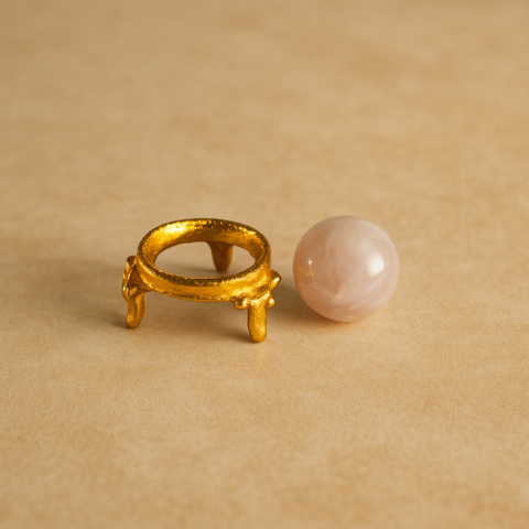 100% Real Rose Quartz Sphere with stand (40-45 gm )