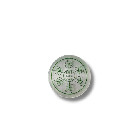 Selenite Engraved Energy Disk