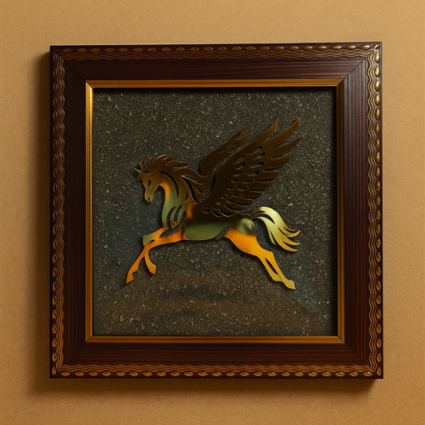 Golden Pyrite Money Magnet Photo Frame