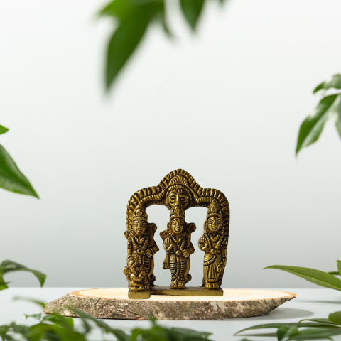 Shree Ram Sita Laxman Divine Brass Statue