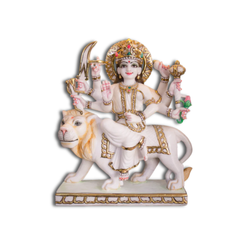 Shakti Roop Maa Durga Statue – Handmade Lion Rider Murti for Home & Office