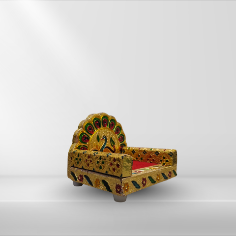 Peacock Design Decorative Singhasan for Idols