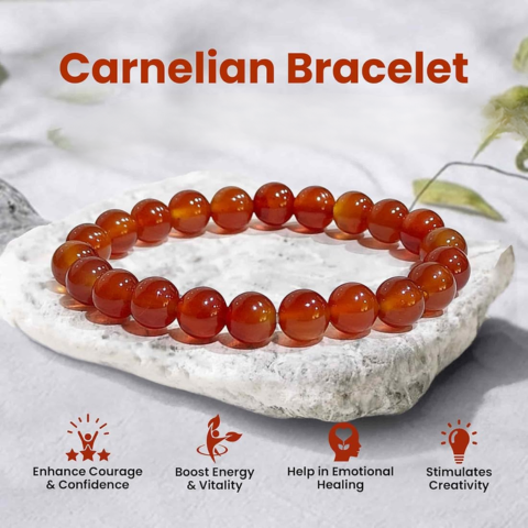 Carnelian Vitality Energy Stone Bracelet