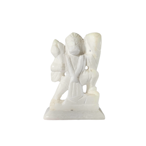 Small White Marble Hanuman Idol – Handcrafted Spiritual Home Décor Statue