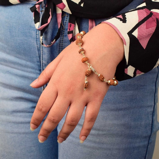 1 to 14 Face Rudraksha Bracelet with Silver Capping