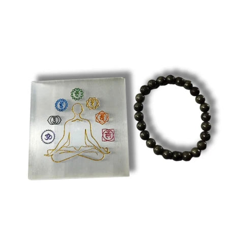 Pyrite Fortune Duo Combo – Wealth Bracelet with Silver Statement Ring