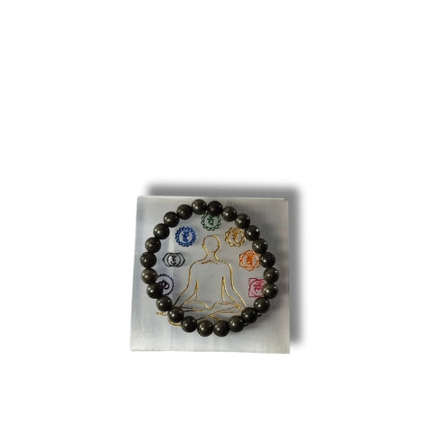 7 Chakra Selenite Charging Plate