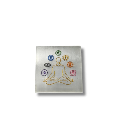 7 Chakra Selenite Charging Plate