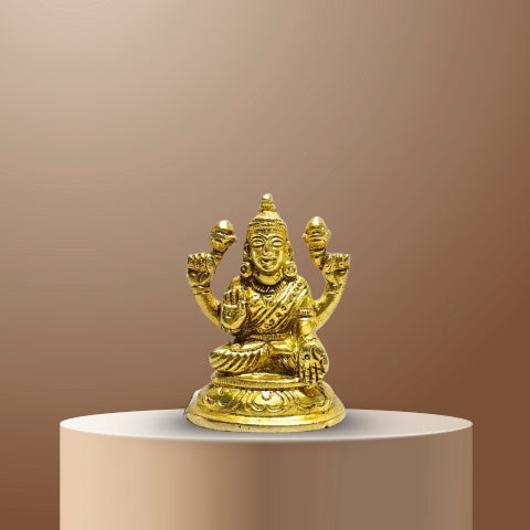 Shubh Lakshmi Brass Idol – Goddess of Wealth & Prosperity