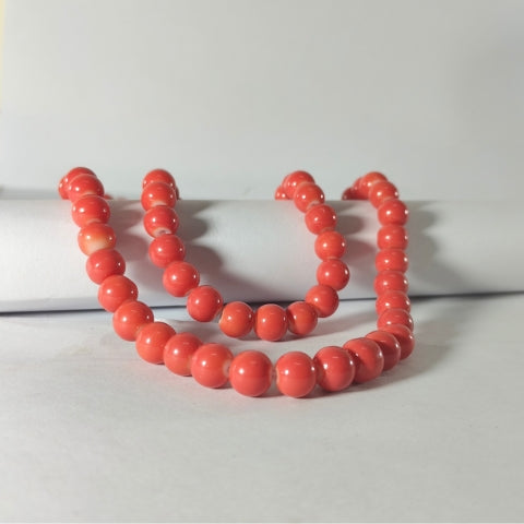 Royal Coral Crystal Mala – Vitality & Grace