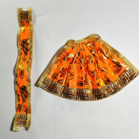 Elegant Vishnu Lakshmi Vastra – Decorative Golden Border Ensemble