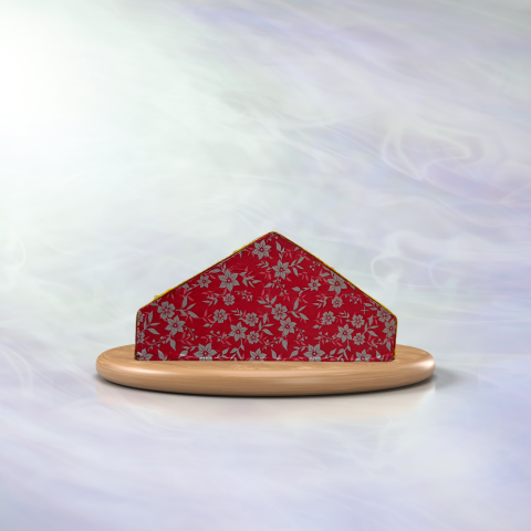 Royal Red Velvet Pooja Singhasan – Golden Temple Aasan