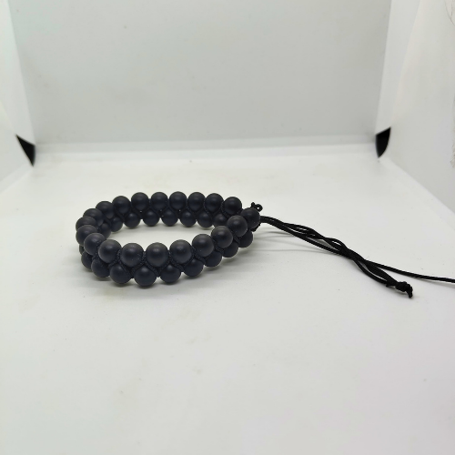 Black Matte Beads Bracelet for Men & Women