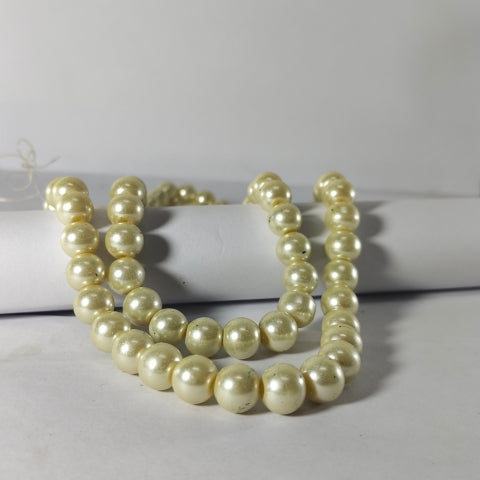 Classic White Pearl Beaded Necklace