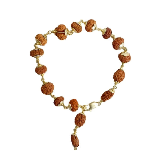 1 to 14 Face Rudraksha Bracelet with Silver Capping