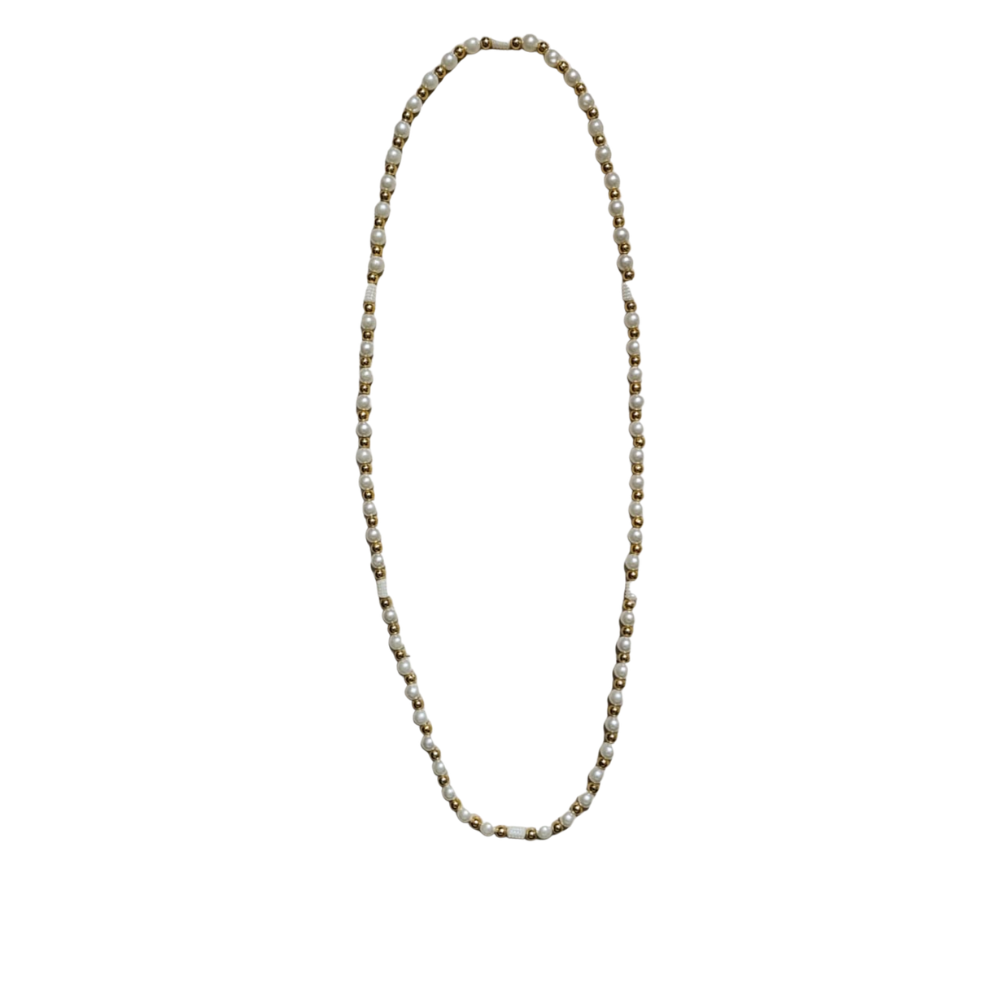 Classic Pearl & Golden Beads Mala | Elegant Wedding & Festive Garland