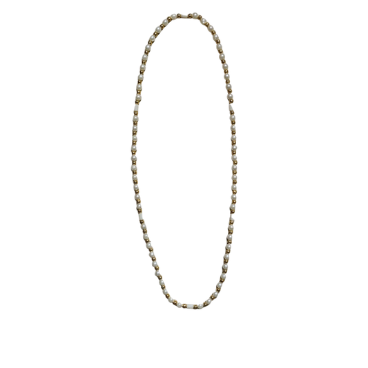 Classic Pearl & Golden Beads Mala | Elegant Wedding & Festive Garland