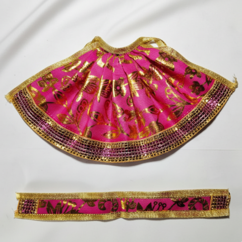 Elegant Vishnu Lakshmi Vastra – Decorative Golden Border Ensemble