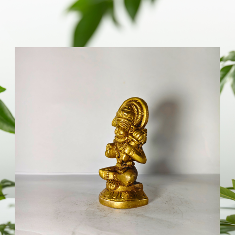 Pawanputra Hanuman Brass Idol – Guardian of Faith & Bravery