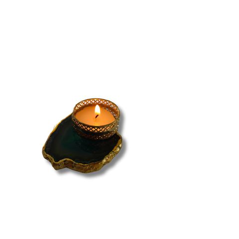 Tea Light Holder with Gold Plated