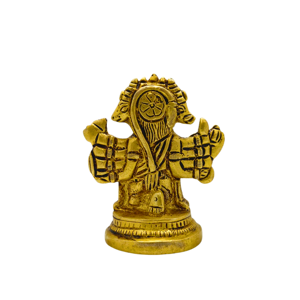 Handcrafted Brass Five Face Hanuman Statue – Protective Vastu Home Decor
