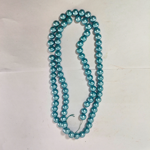 Elegant Blue Pearl Beaded Necklace