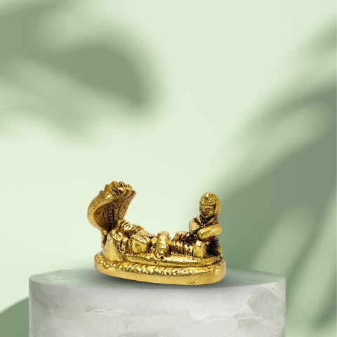 Shree Vishnu Lakshmi Brass Idol – Divine Prosperity & Protection