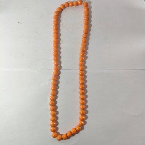 Elegant Orange Bead Necklace – Classic Handmade Jewelry