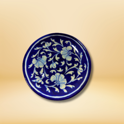 Blue Blossom Pottery Plate