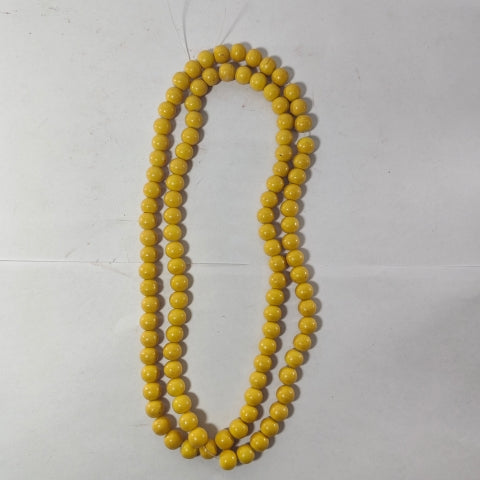 Golden Yellow Bead Necklace – Elegant Handmade Jewelry