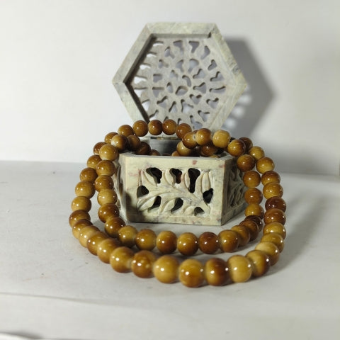 Sacred Amethyst Energy Crystal Mala – Unisex Spiritual Necklace