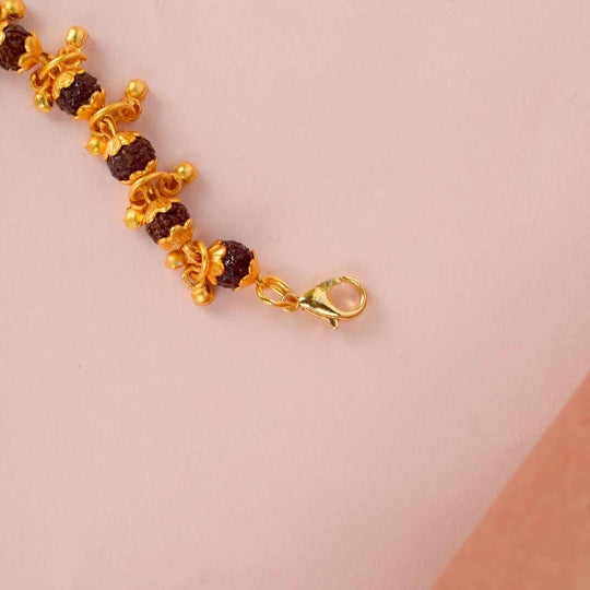 Gold Plated Rudraksha Bracelet for Women (Combo)