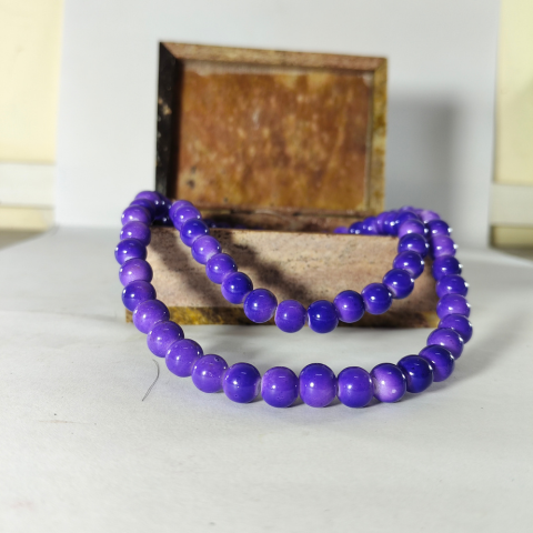 Regal Violet Bead Necklace – Classic Artisan Jewelry