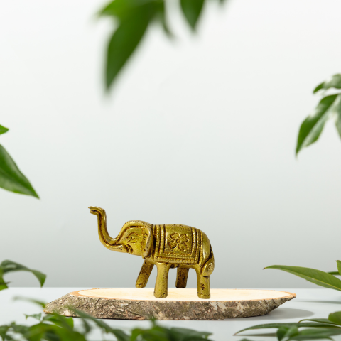 Antique Brass Elephant Showpiece