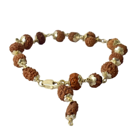 1 to 14 Face Rudraksha Bracelet with Silver Capping