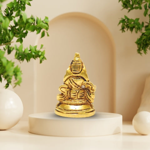 Divine Kuber Brass Idol – Lord of Wealth & Treasures
