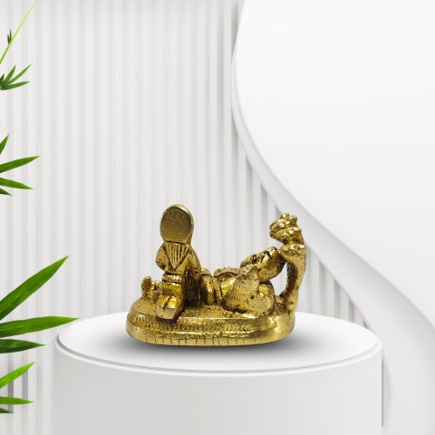 Mahalakshmi Narayan Brass Idol – Blessings of Wealth & Harmony