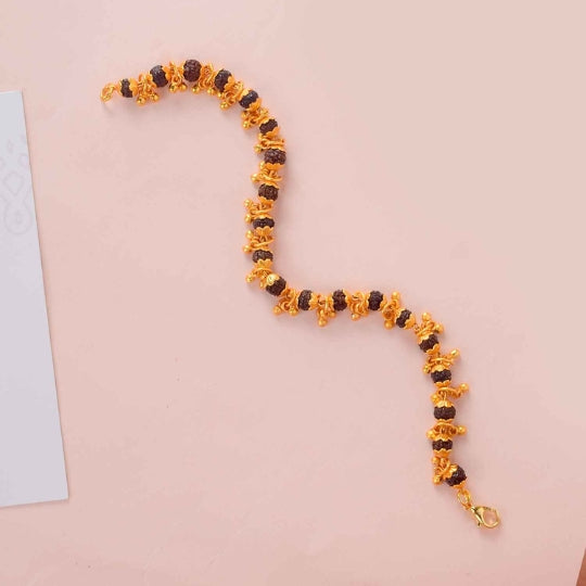 Gold Plated Rudraksha Bracelet for Women (Combo)
