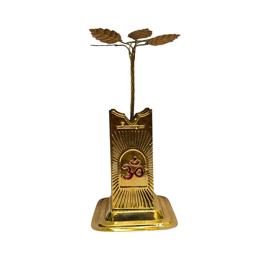 Brass Tulsi Tree with Swastik Base – Auspicious Mandir & Griha Pravesh Decor