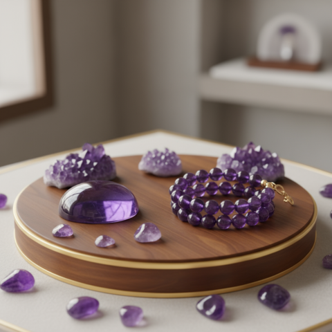 Divine Amethyst Tranquility Bracelet – Calm, Wisdom & Spiritual Awakening Stone