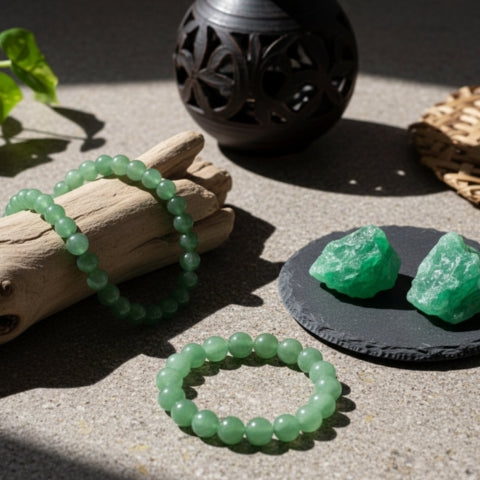 Green Aventurine Crystal Bracelet – Luck, Prosperity & Healing Stone Jewelry