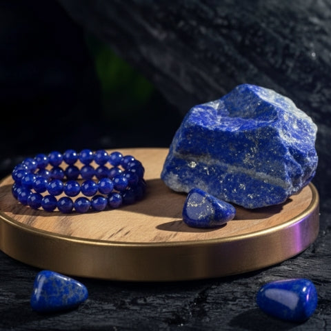 Lapis Lazuli Bracelet – Natural Blue Gemstone Jewelry for Wisdom, Truth & Inner Peace