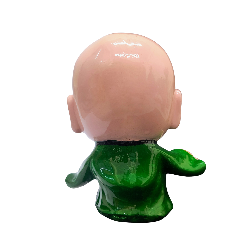 Drummer Monk Figurine – Cute Music Monk Showpiece for Home Décor