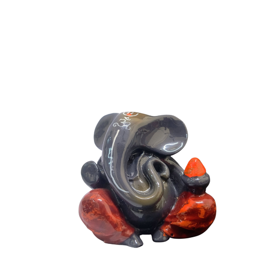 Modern Black Ganesha Idol with Modak – Luxury Vastu & Home Decor Showpiece