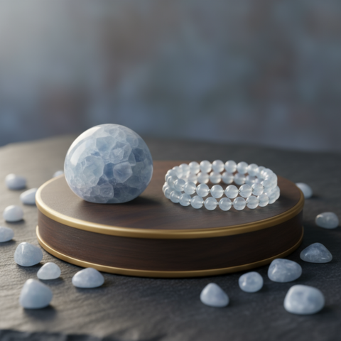 Celestial Celestite Serenity Bracelet – Peace, Spiritual Awakening & Angelic Guidance Stone